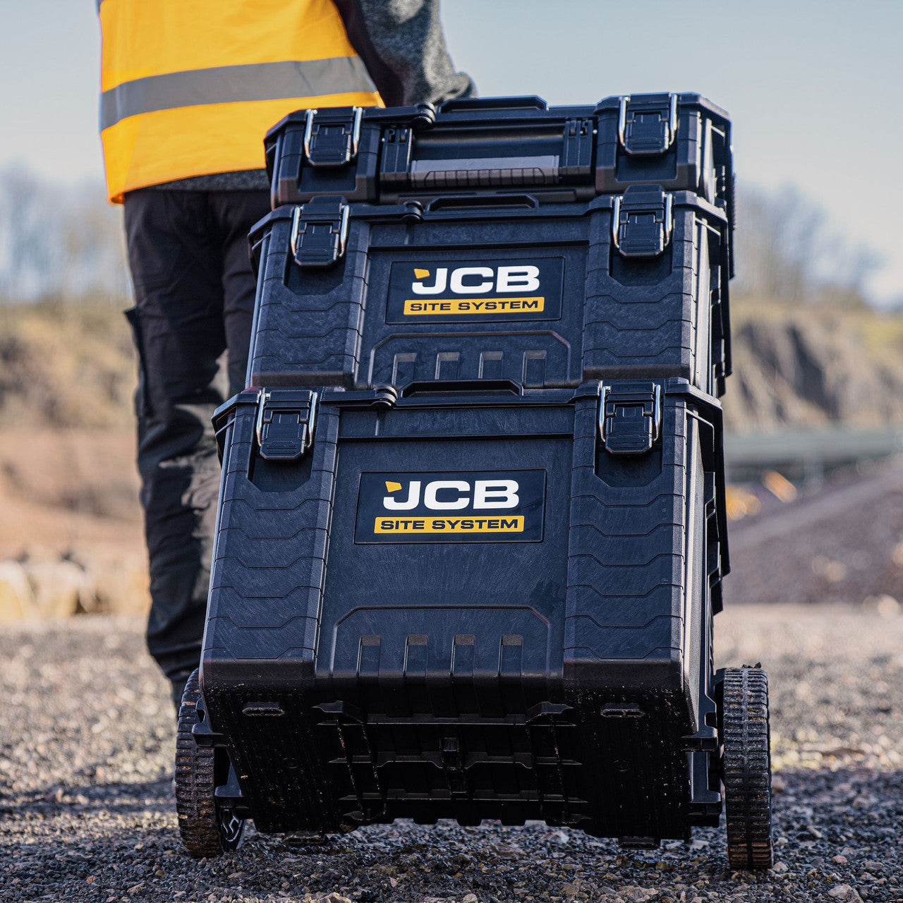 Jcb Packaging Box JCB Site System, 3-Piece Modular Tool Storage, Box and Organiser with ...