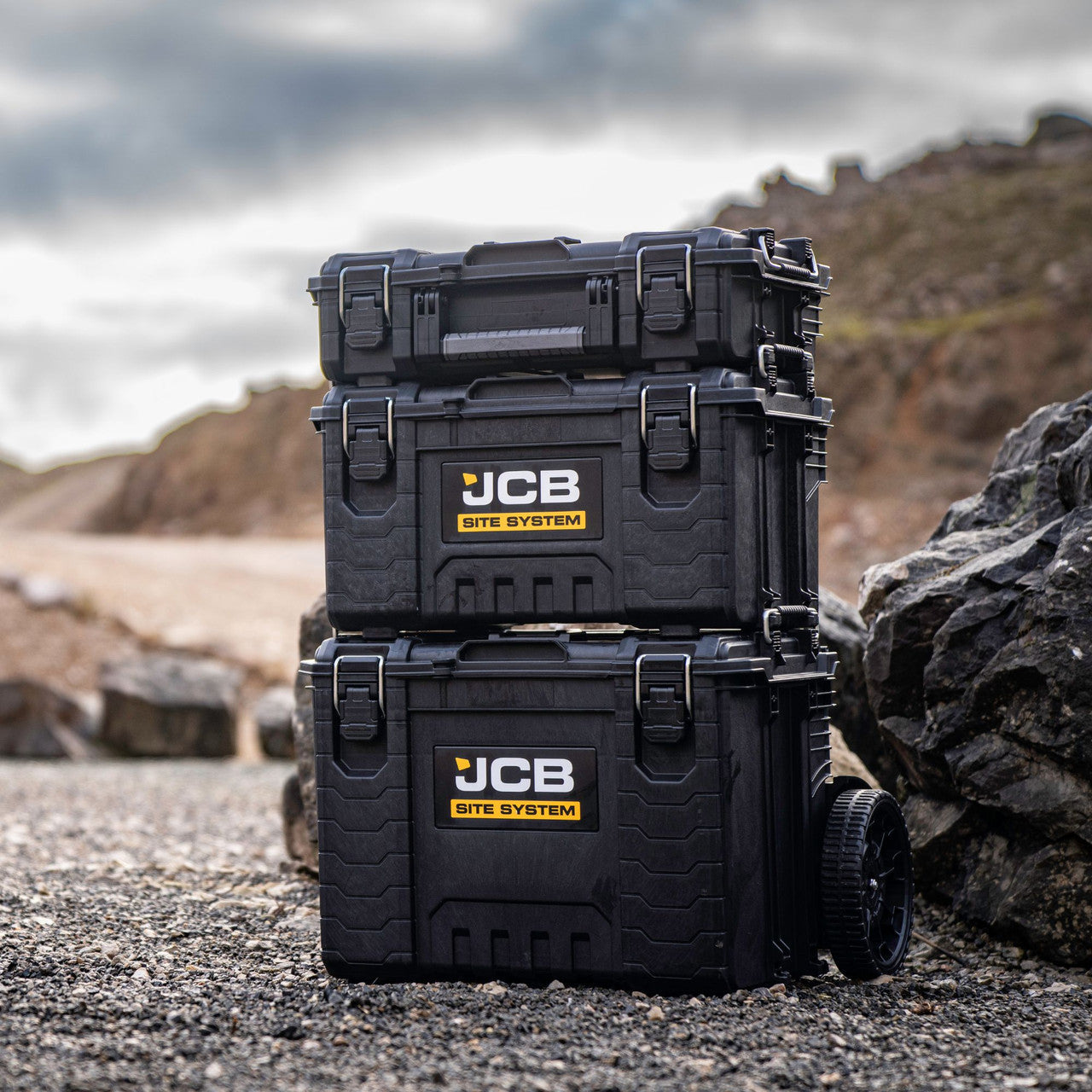 Jcb Packaging Box JCB Site System, 3-Piece Modular Tool Storage, Box and Organiser with ...